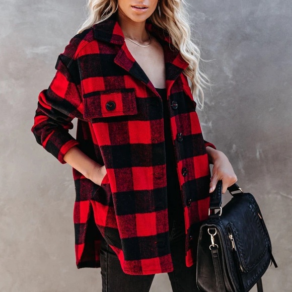NWT Buffalo Check Plaid Flannel Button Up Jacket - Picture 11 of 11